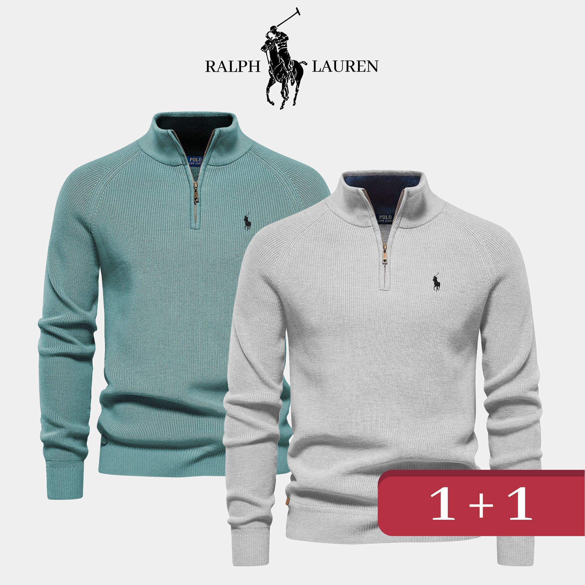 R&L Pullover 1+1 mit Reißverschlusskragen  (ANGEBOT)