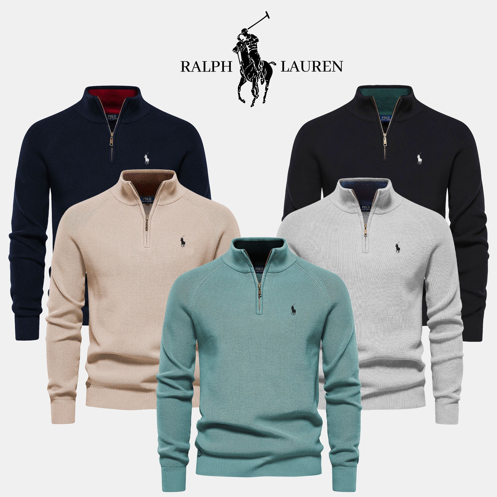 R&L Pullover mit Reißverschlusskragen (ANGEBOT)